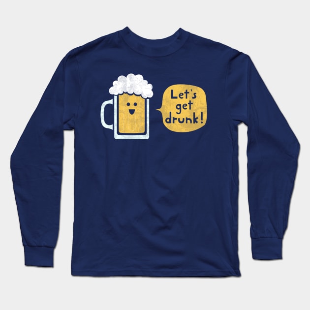 Drinking Buddy Long Sleeve T-Shirt by HandsOffMyDinosaur